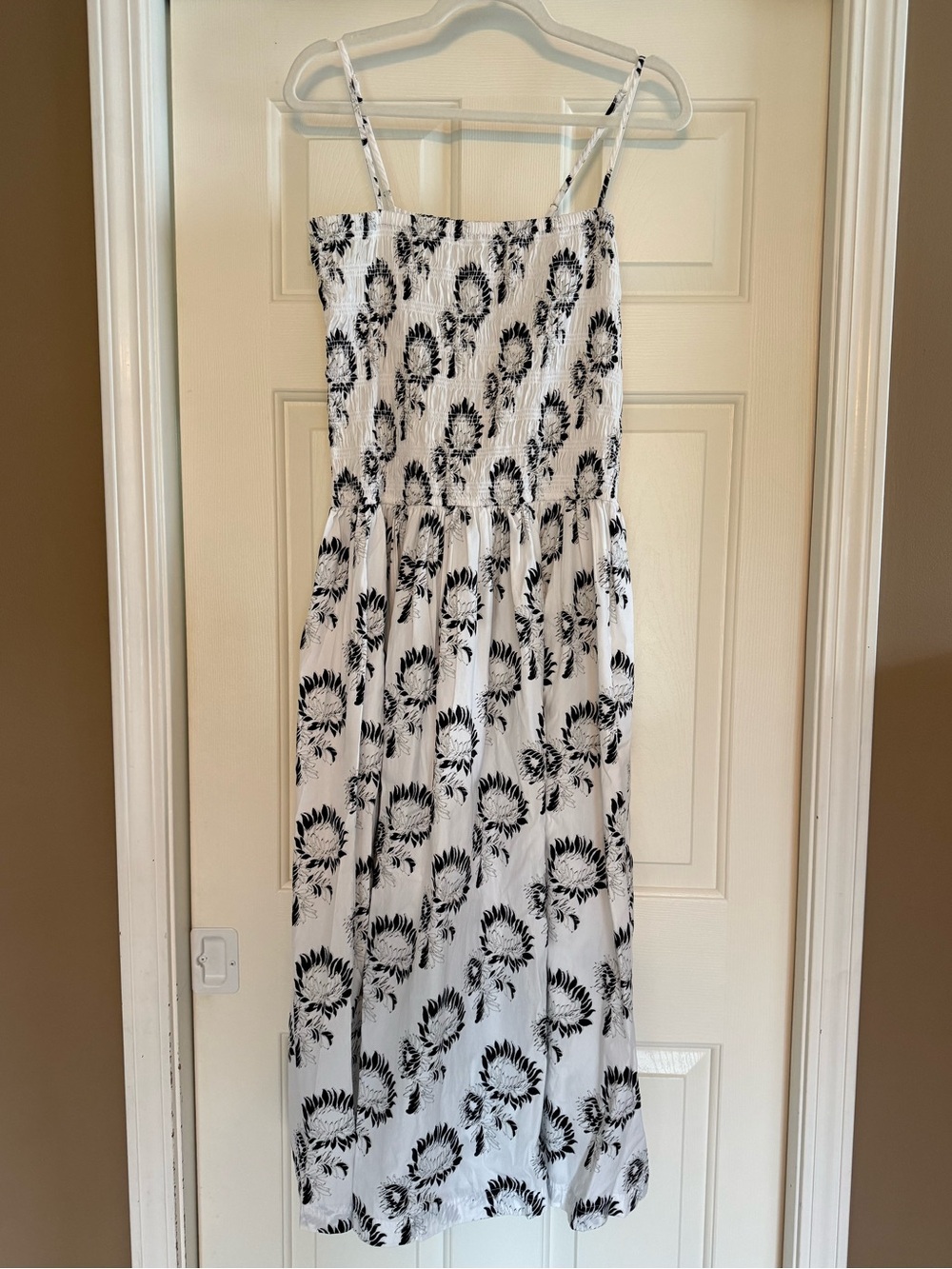 Madewell Poplin Smocked Maxi Dress